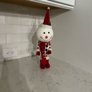 Festive Snowman Holiday Decor - Red and White